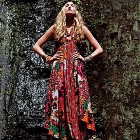 Free People Dresses & Skirts - FP One Free People Kona Tropical Floral Maxi Cotton Gauze Beach Resort Dress S